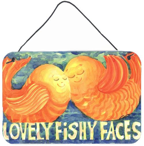 Fish - Kissing Fish Indoor Aluminium Metal Wall or Door Hanging Prints by Caroline's Treasures