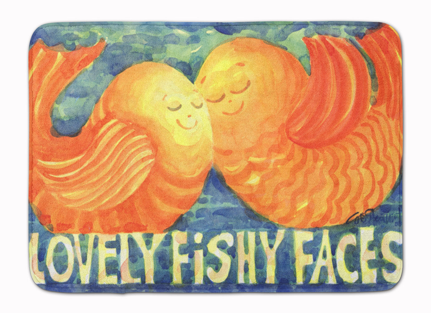 Fish - Kissing Fish Machine Washable Memory Foam Mat 6052RUG - the-store.com