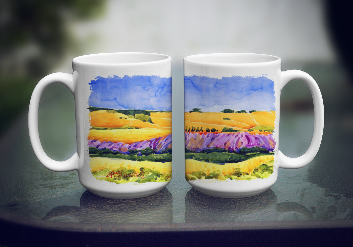 Landscape Dishwasher Safe Microwavable Ceramic Coffee Mug 15 ounce 6053CM15  the-store.com.