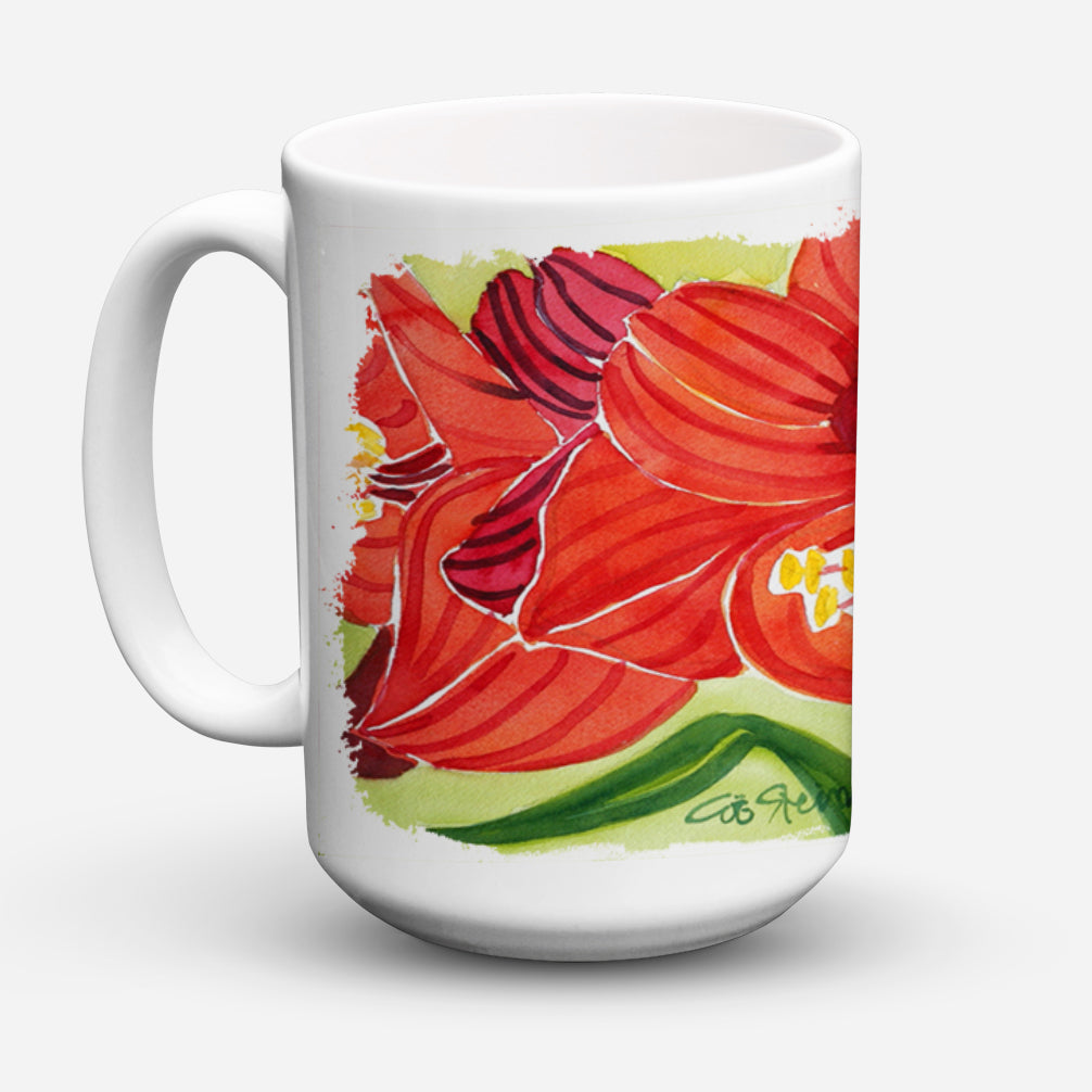 Flower - Amaryllis Dishwasher Safe Microwavable Ceramic Coffee Mug 15 ounce 6055CM15  the-store.com.