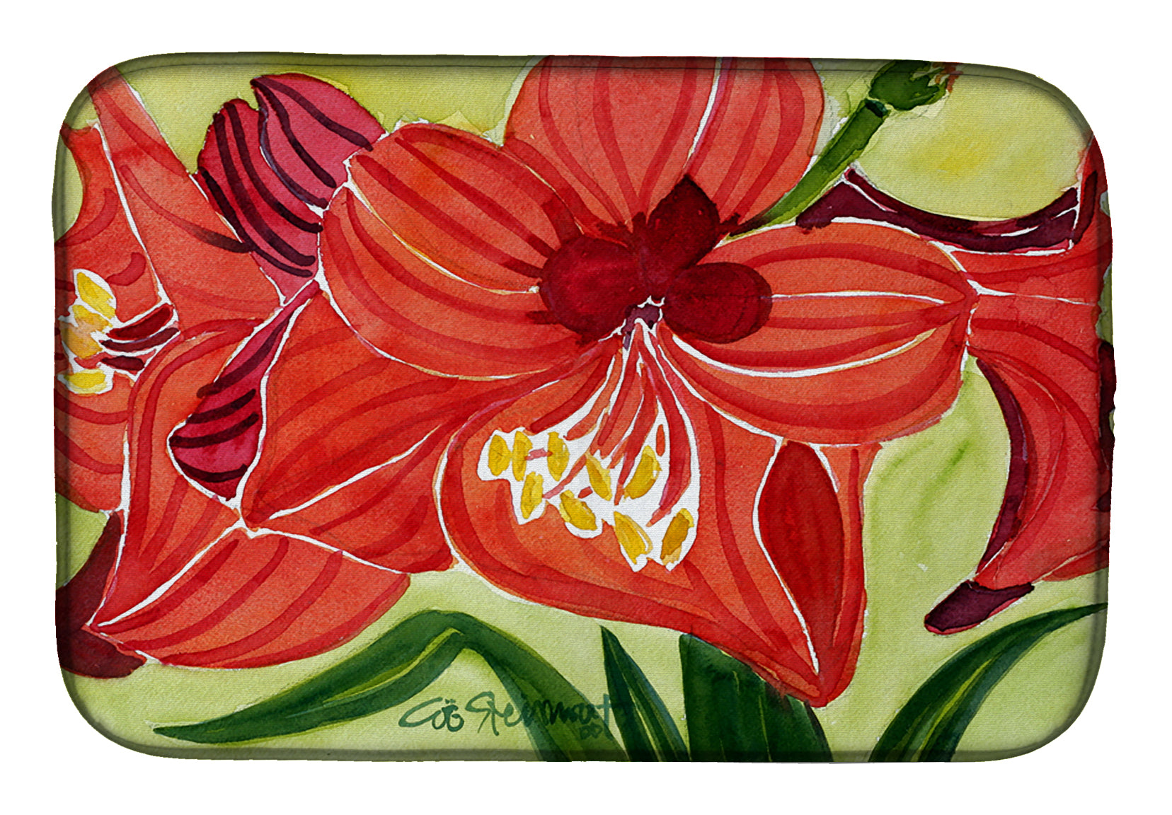 Flower - Amaryllis Dish Drying Mat 6055DDM  the-store.com.