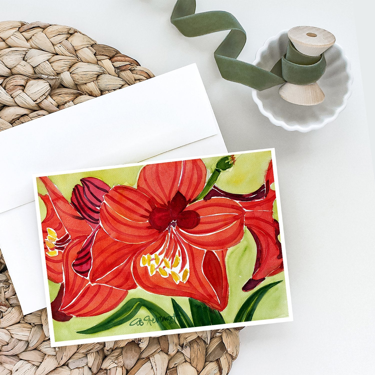 Buy this Flower - Amaryllis Greeting Cards and Envelopes Pack of 8