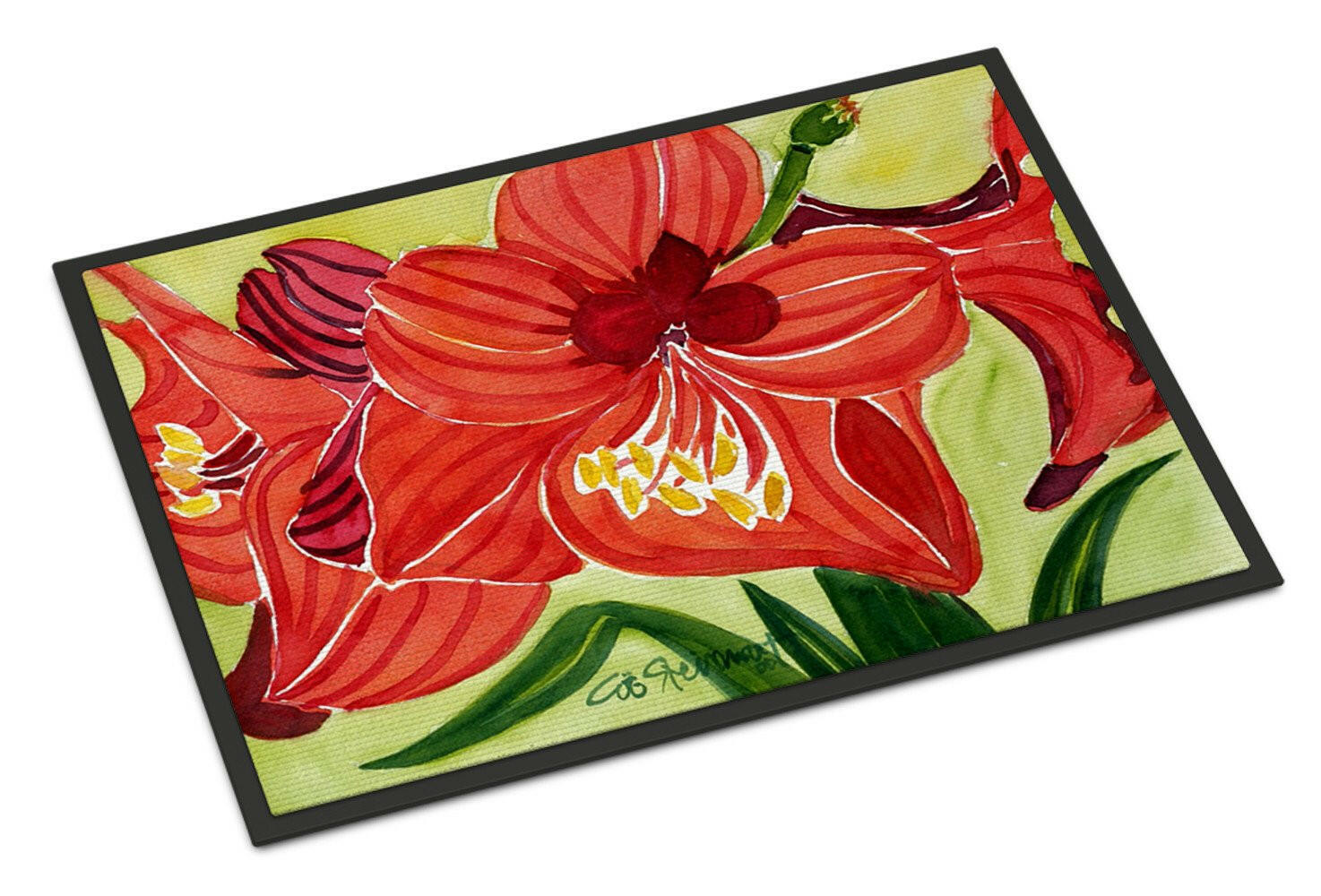 Flower - Amaryllis Indoor or Outdoor Mat 24x36 Doormat - the-store.com