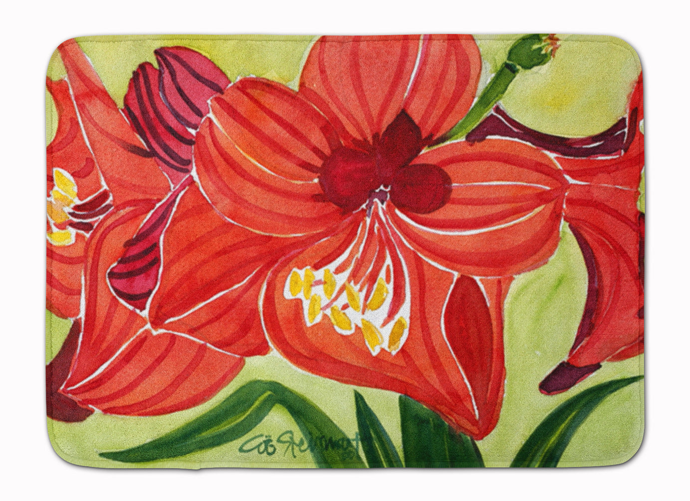 Flower - Amaryllis Machine Washable Memory Foam Mat 6055RUG - the-store.com