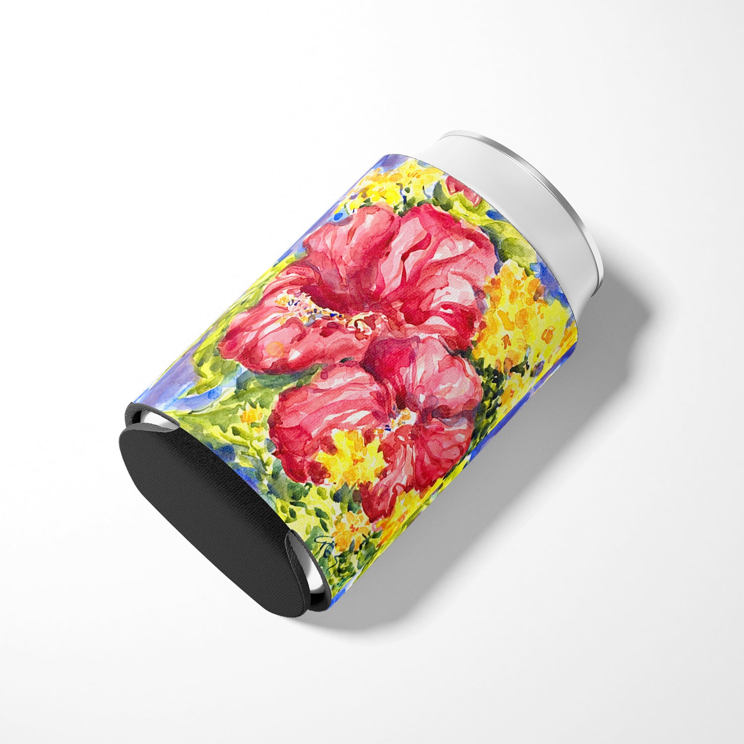 Flower - Hibiscus Can or Bottle Beverage Insulator Hugger.