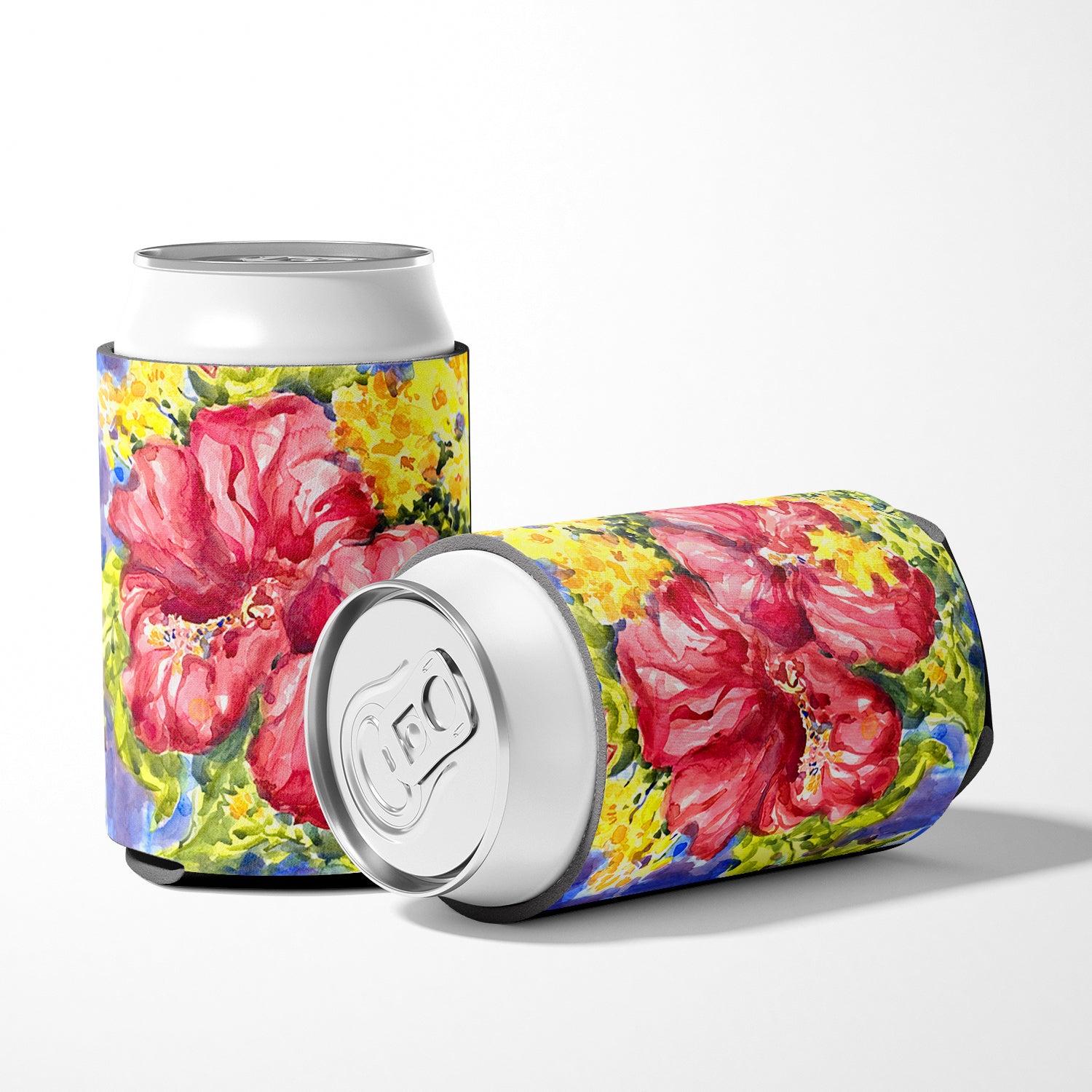 Flower - Hibiscus Can or Bottle Beverage Insulator Hugger.