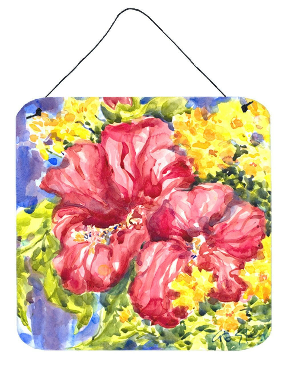 Flower - Hibiscus Aluminium Metal Wall or Door Hanging Prints by Caroline's Treasures