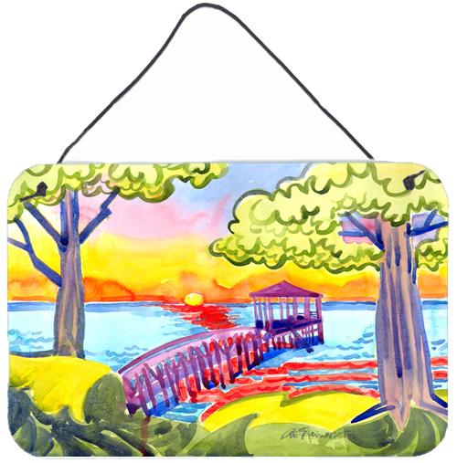 Dock at the pier Indoor Aluminium Metal Wall or Door Hanging Prints by Caroline&#39;s Treasures