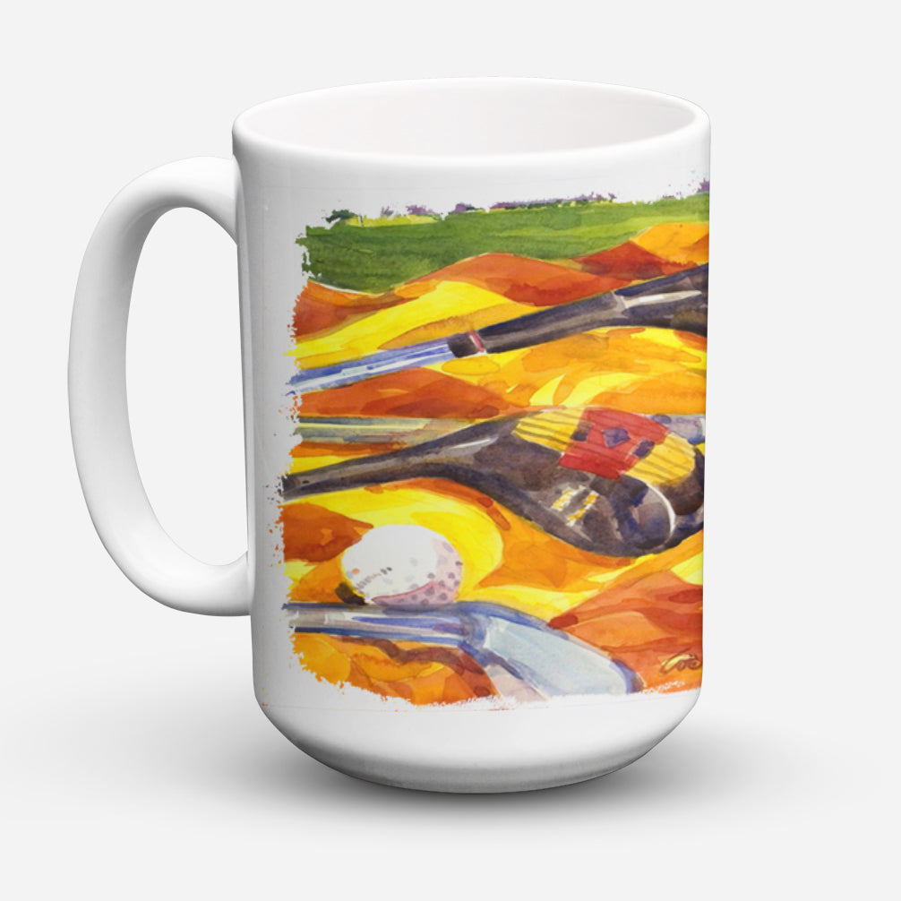 Golf Clubs Golfer Dishwasher Safe Microwavable Ceramic Coffee Mug 15 ounce 6063CM15  the-store.com.