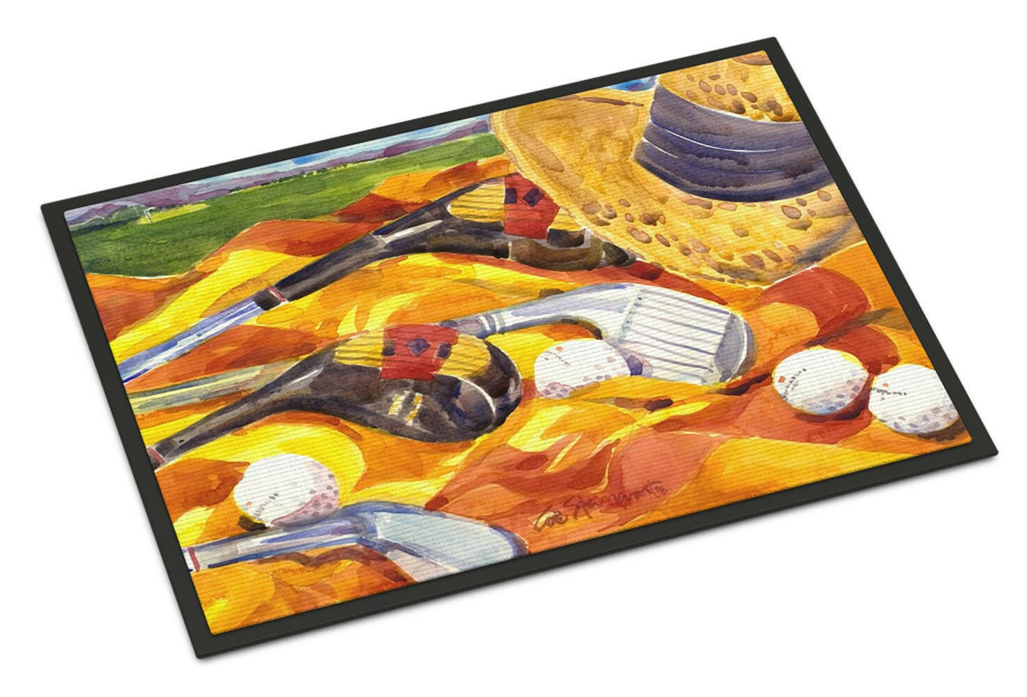 Golf Clubs Golfer Indoor or Outdoor Mat 24x36 Doormat - the-store.com