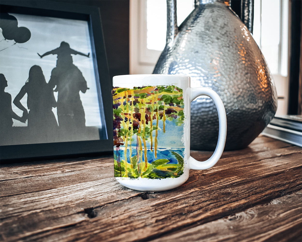 Tree - Banyan Tree Dishwasher Safe Microwavable Ceramic Coffee Mug 15 ounce 6064CM15  the-store.com.