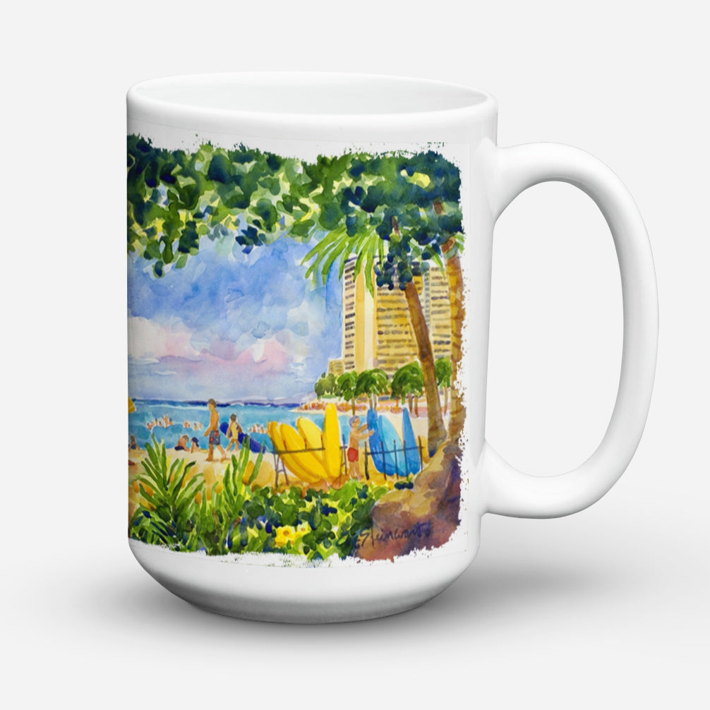 Beach Resort view from the condo Dishwasher Safe Microwavable Ceramic Coffee Mug 15 ounce 6065CM15  the-store.com.