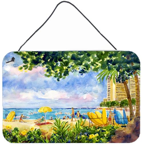 Beach Resort view from the condo  Indoor Wall or Door Hanging Prints by Caroline&#39;s Treasures