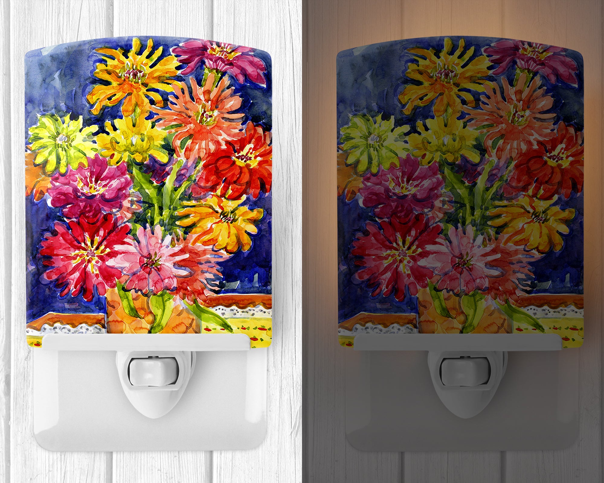 Flower - Gerber Daisies Ceramic Night Light 6069CNL - the-store.com