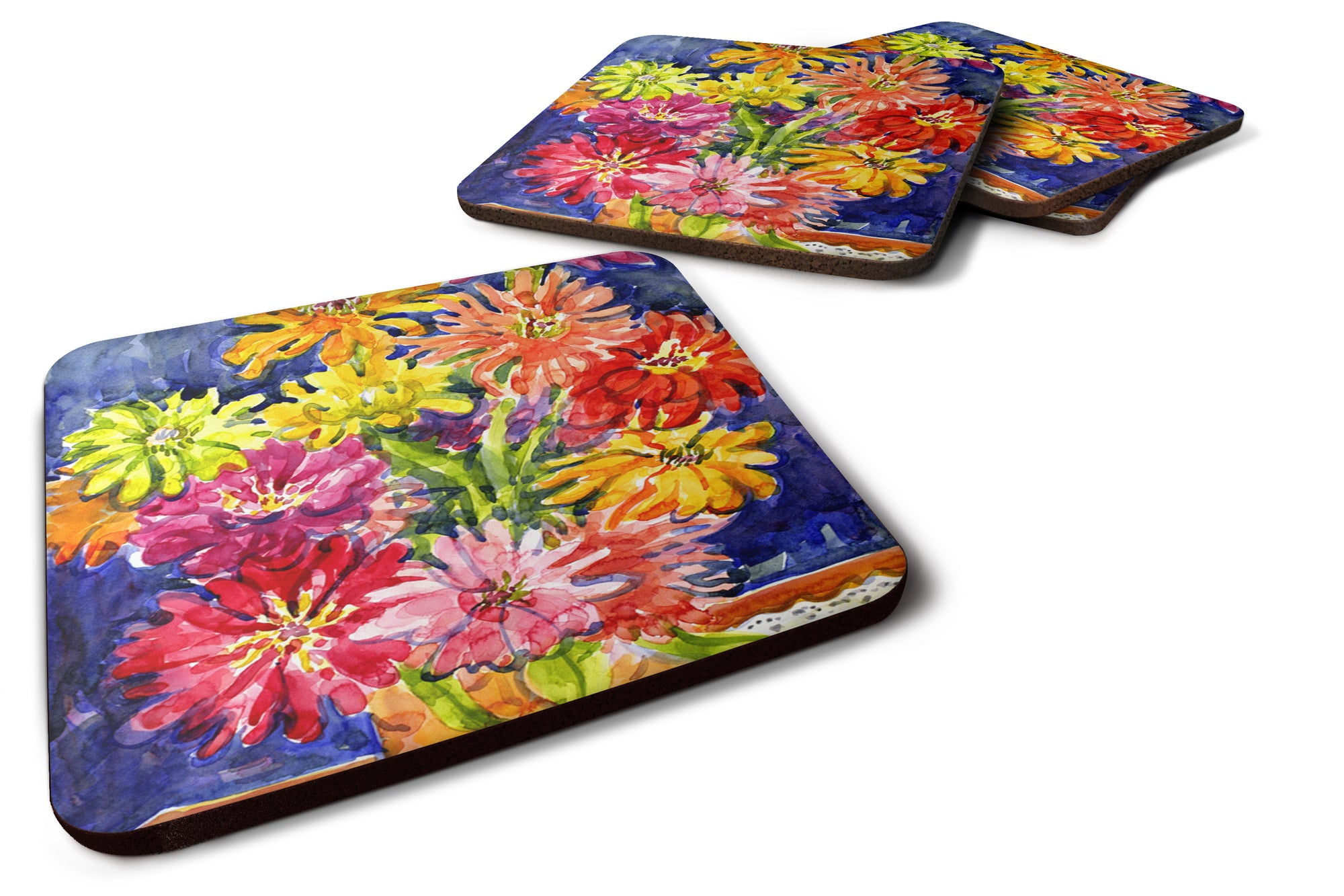 Set of 4 Flower - Gerber Daisies Foam Coasters - the-store.com