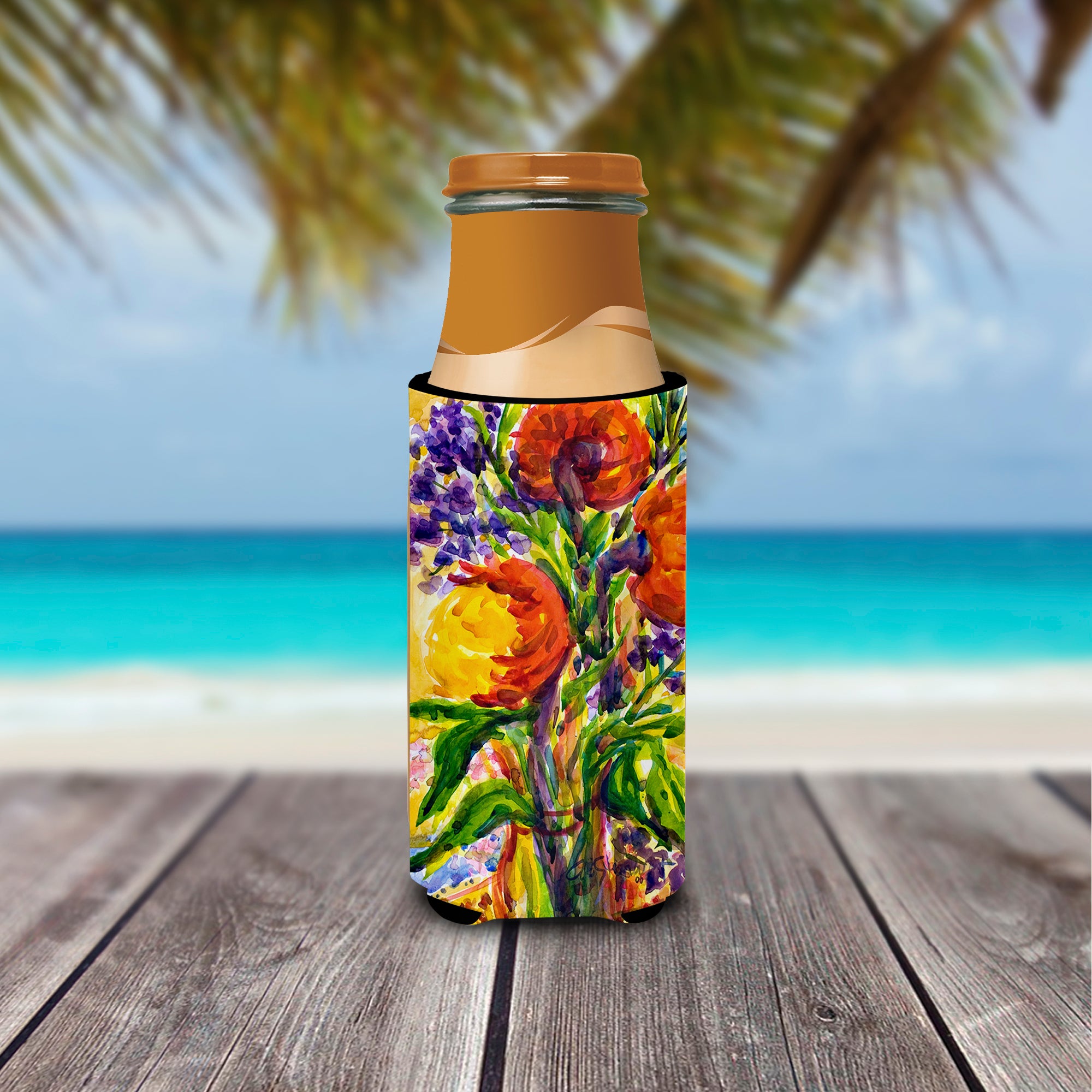Flower Ultra Beverage Insulators for slim cans 6074MUK.
