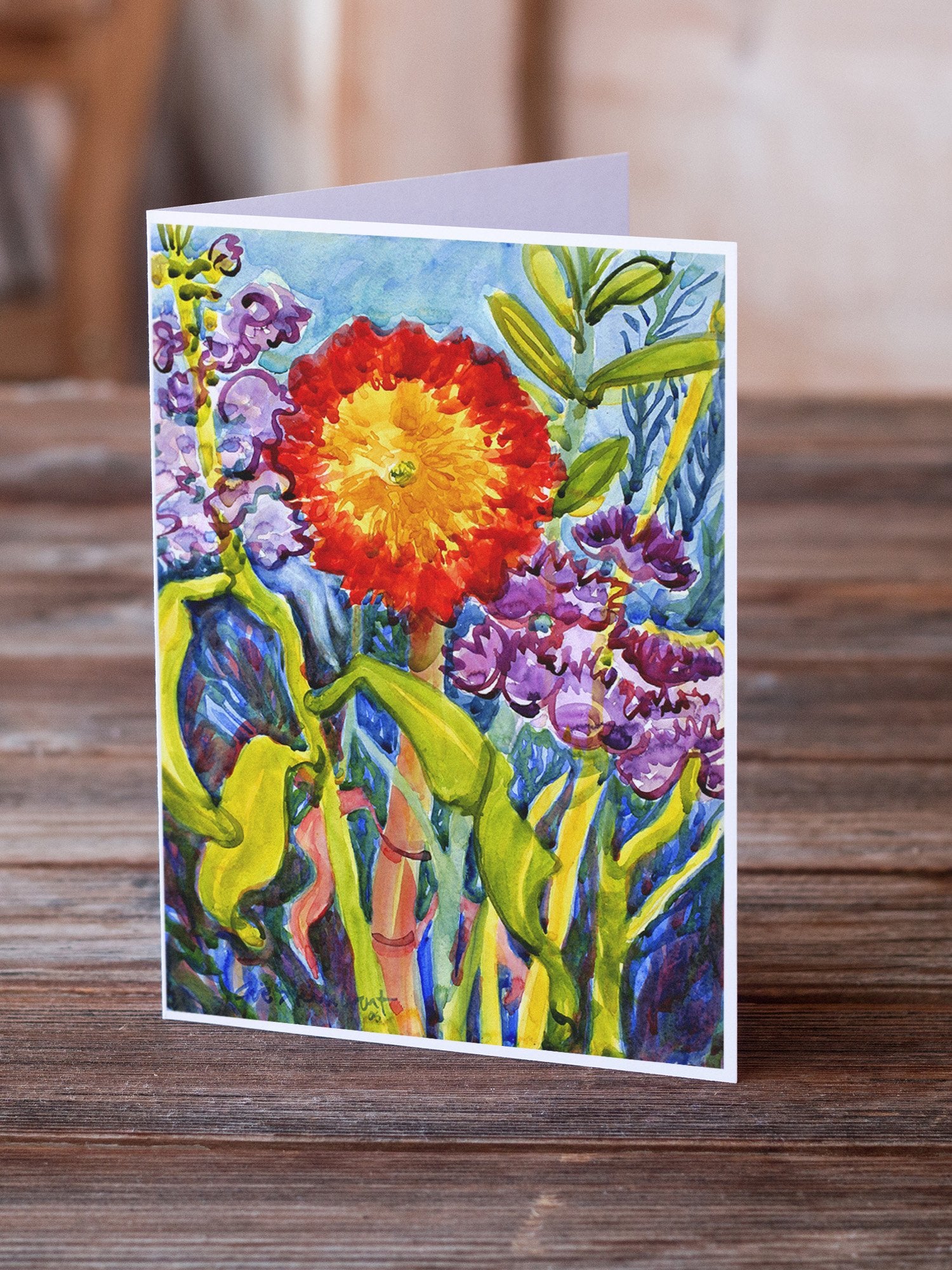 Flower - Sunflower Greeting Cards and Envelopes Pack of 8 - the-store.com