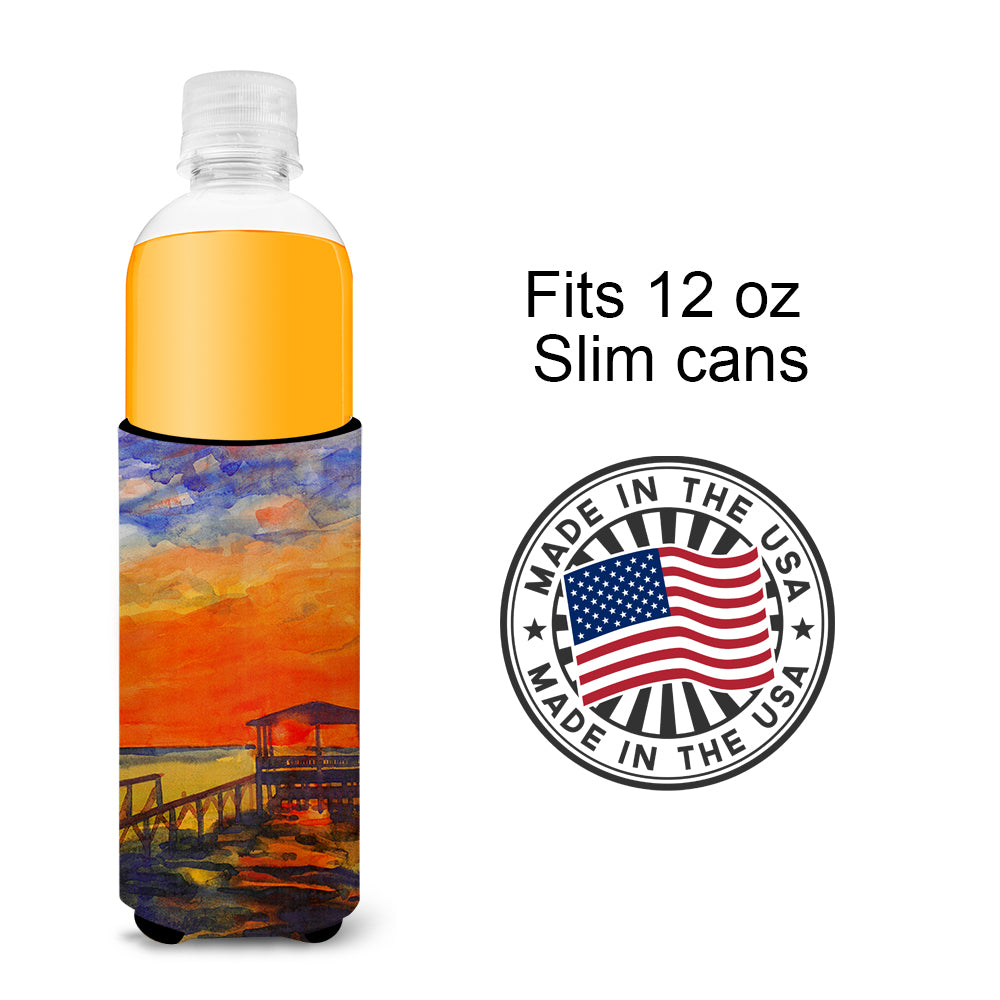 Sunset at the Dock Ultra Beverage Insulators for slim cans 6076MUK.
