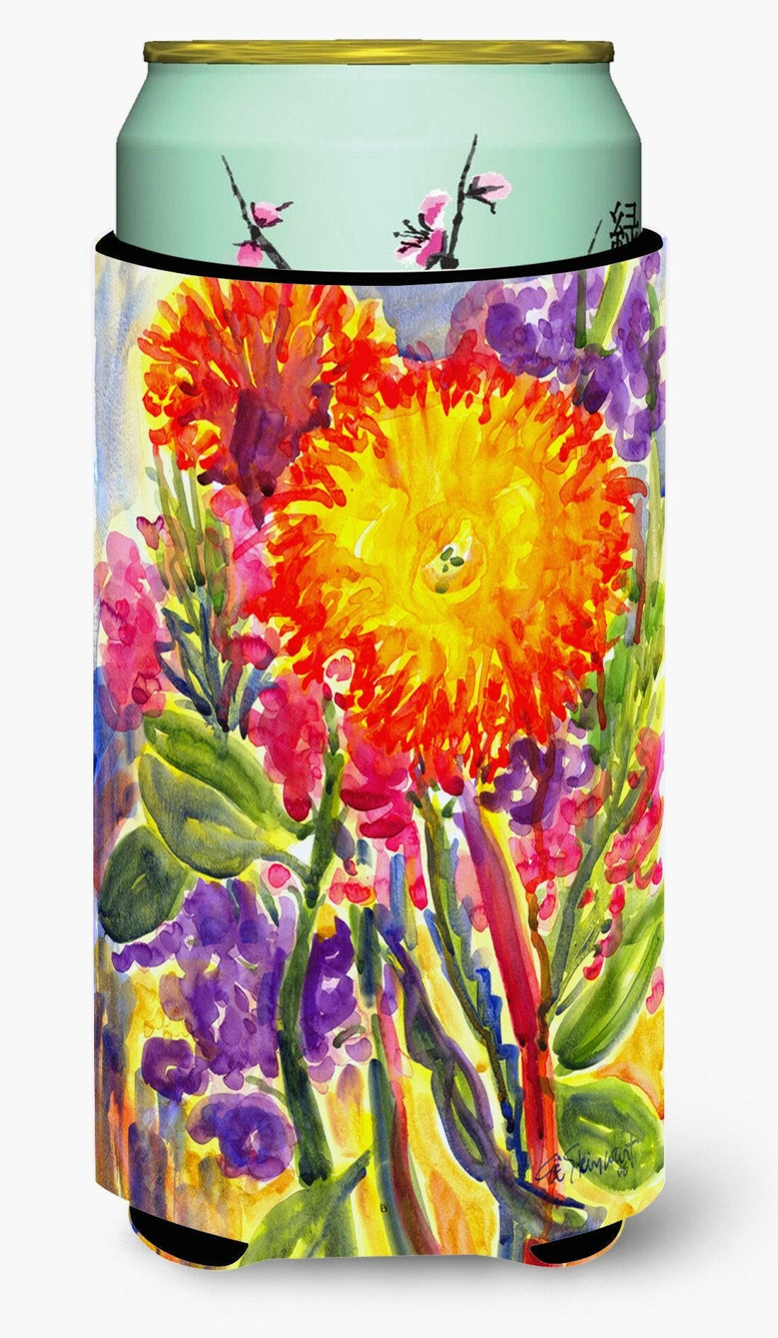 Flower - Aster  Tall Boy Beverage Insulator Beverage Insulator Hugger by Caroline's Treasures