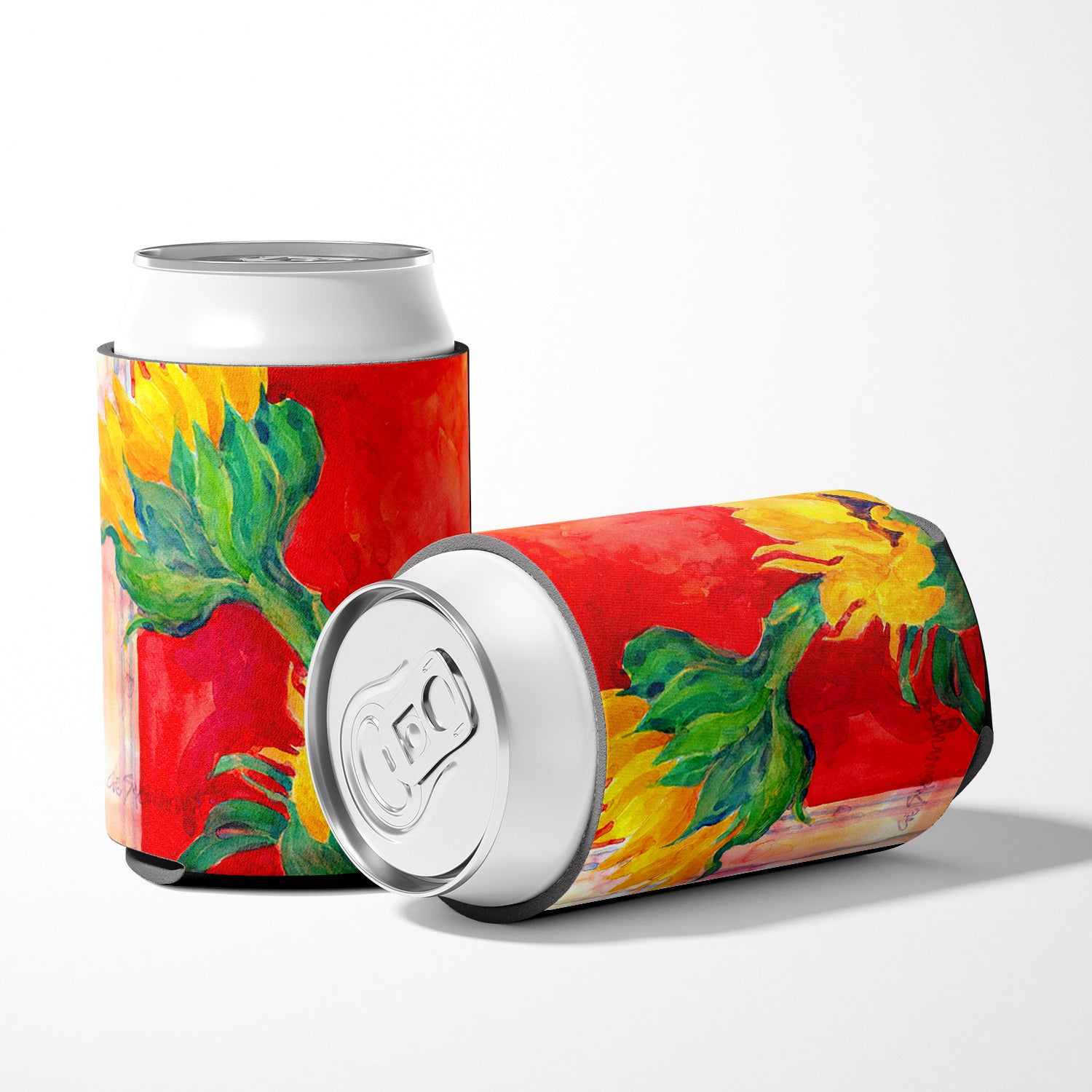 Flower - Sunflower Can or Bottle Beverage Insulator Hugger.