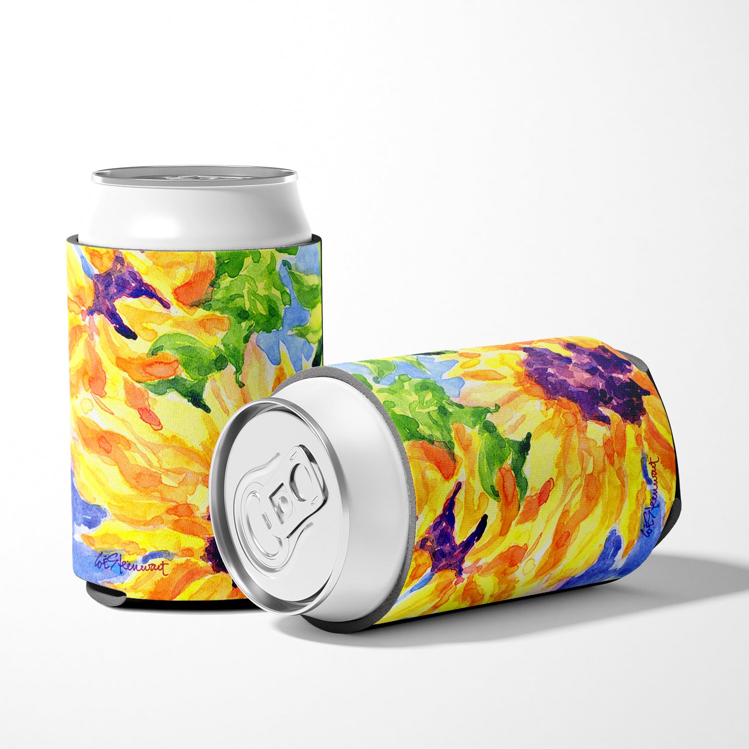 Flower - Sunflower Can or Bottle Beverage Insulator Hugger.