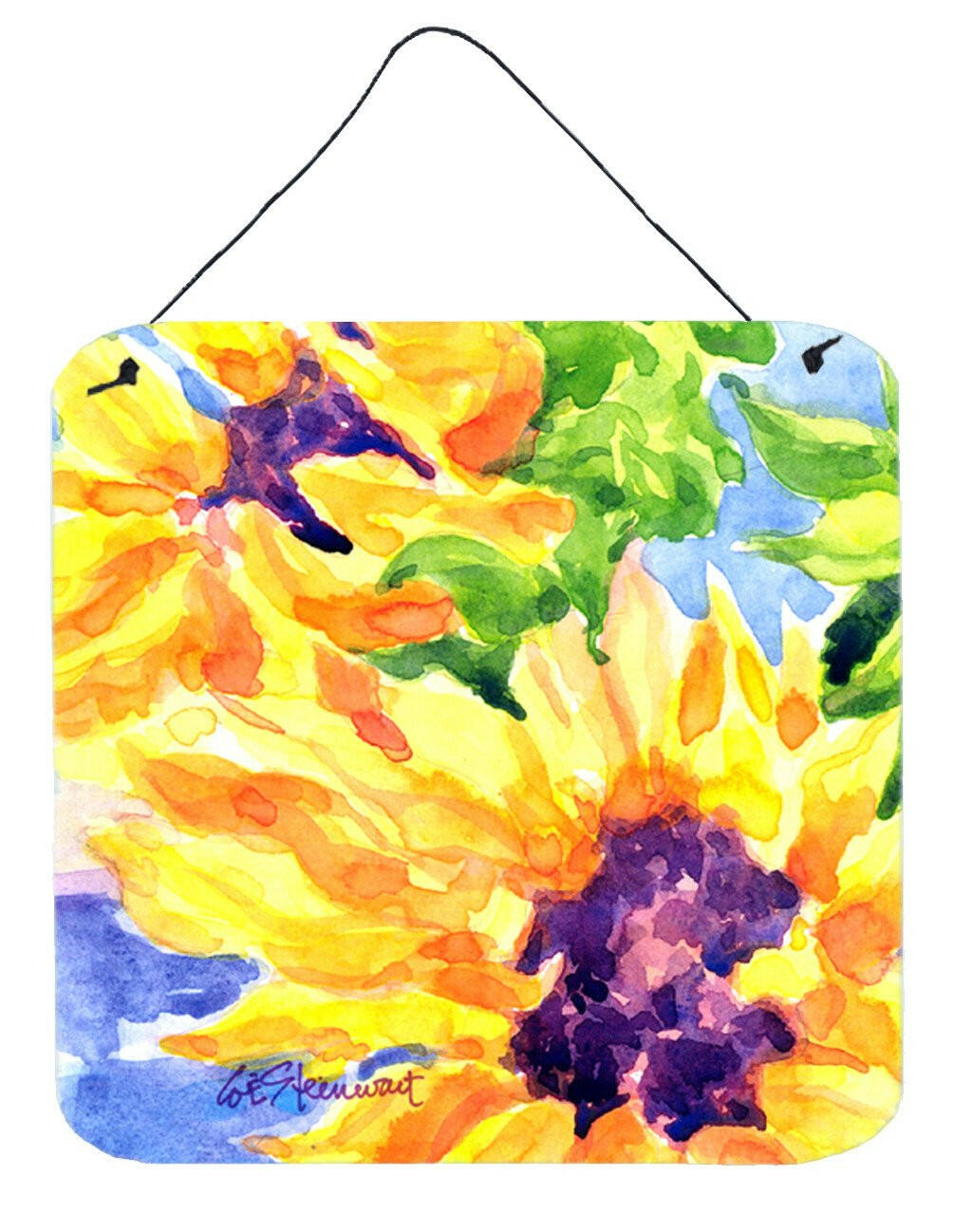 Flower - Sunflower Aluminium Metal Wall or Door Hanging Prints by Caroline&#39;s Treasures