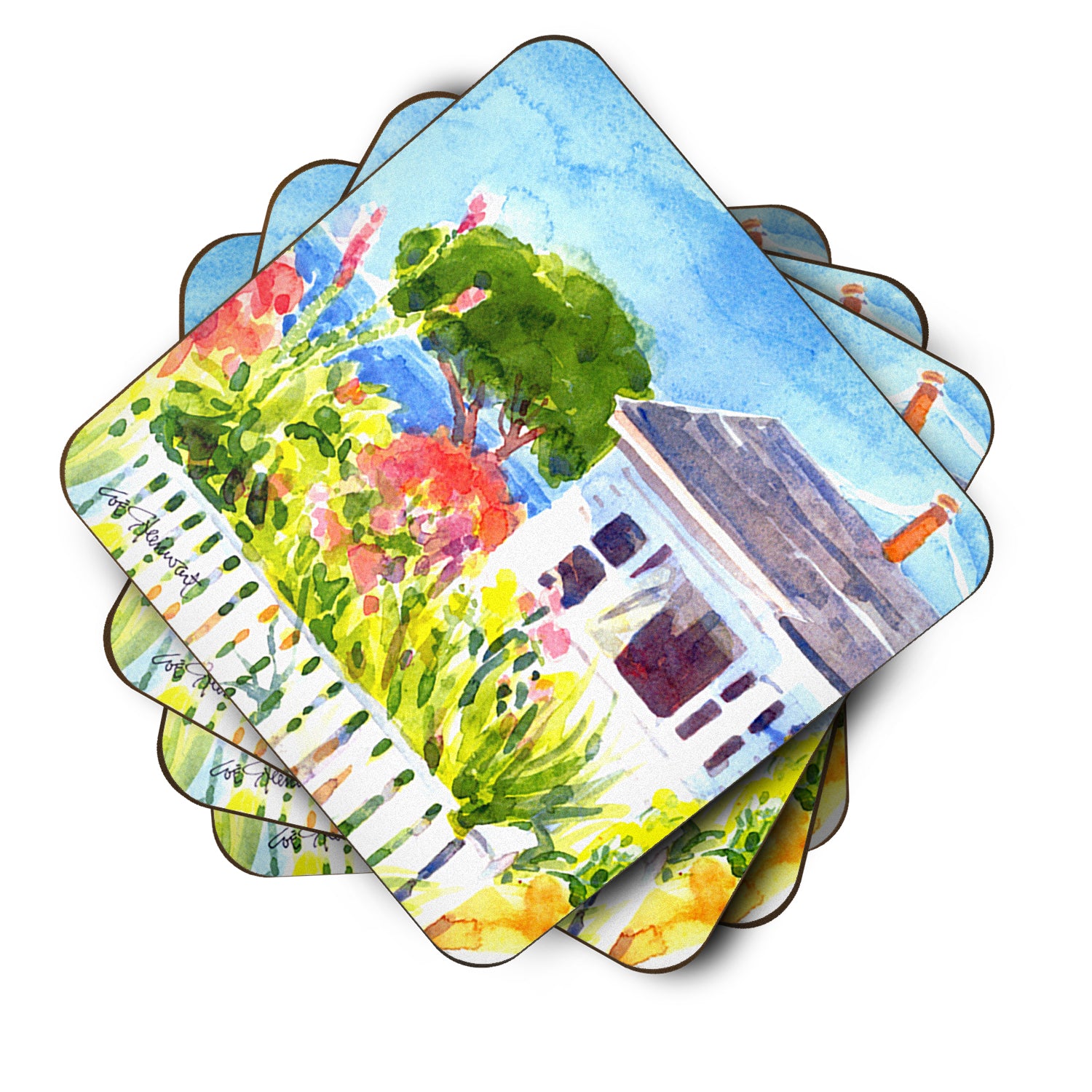 Set of 4 Houses Foam Coasters - the-store.com