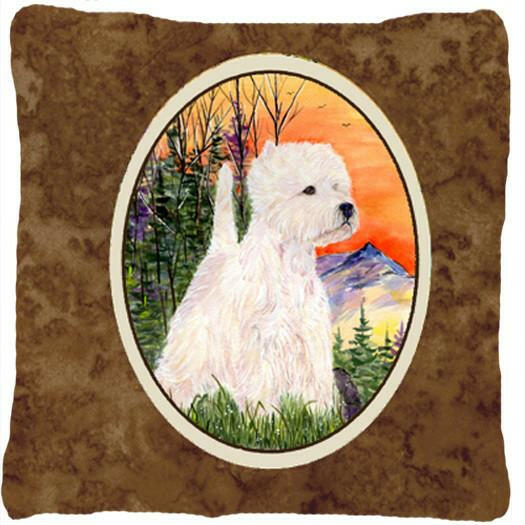 Westie Decorative   Canvas Fabric Pillow by Caroline's Treasures