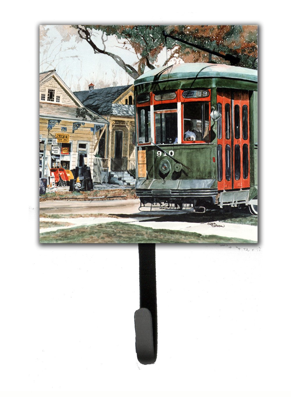 New Orleans Streetcar Leash Holder or Key Hook by Caroline&#39;s Treasures