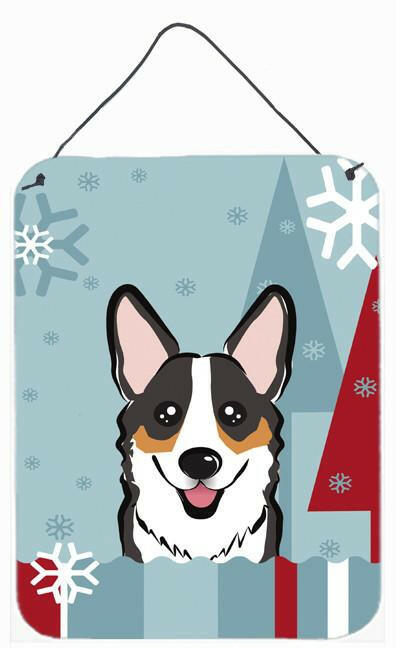 Winter Holiday Tricolor Corgi Wall or Door Hanging Prints BB1751DS1216 by Caroline's Treasures