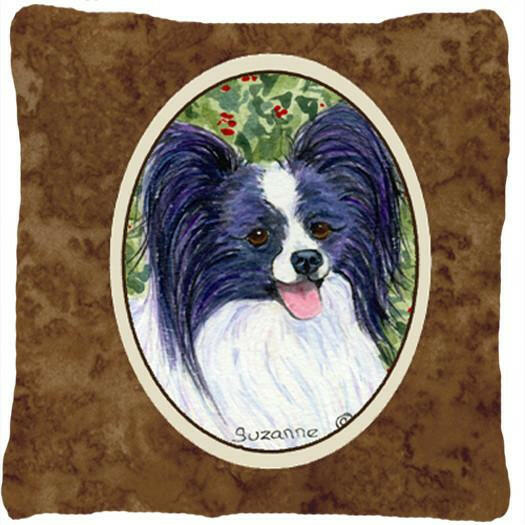 Papillon Decorative   Canvas Fabric Pillow by Caroline's Treasures