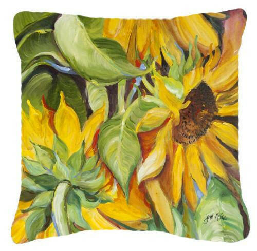 Sunflowers Canvas Fabric Decorative Pillow JMK1266PW1414 by Caroline's Treasures