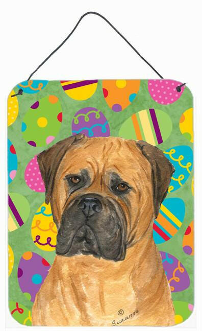 Bullmastiff Easter Eggtravaganza Aluminium Metal Wall or Door Hanging Prints by Caroline's Treasures