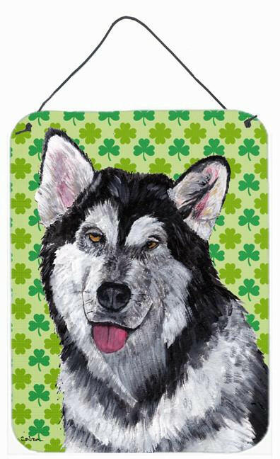 Alaskan Malamute St. Patrick's Day Shamrock Wall or Door Hanging Prints SC9493DS1216 by Caroline's Treasures