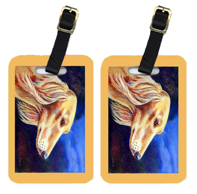 Pair of 2 Saluki Luggage Tags by Caroline&#39;s Treasures