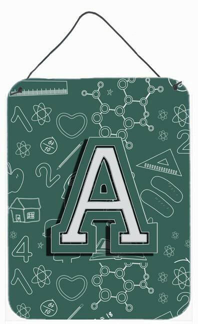Letter A Back to School Initial Wall or Door Hanging Prints CJ2010-ADS1216 by Caroline's Treasures