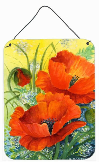 Poppies by Maureen Bonfield Wall or Door Hanging Prints BMBO0946DS1216 by Caroline&#39;s Treasures
