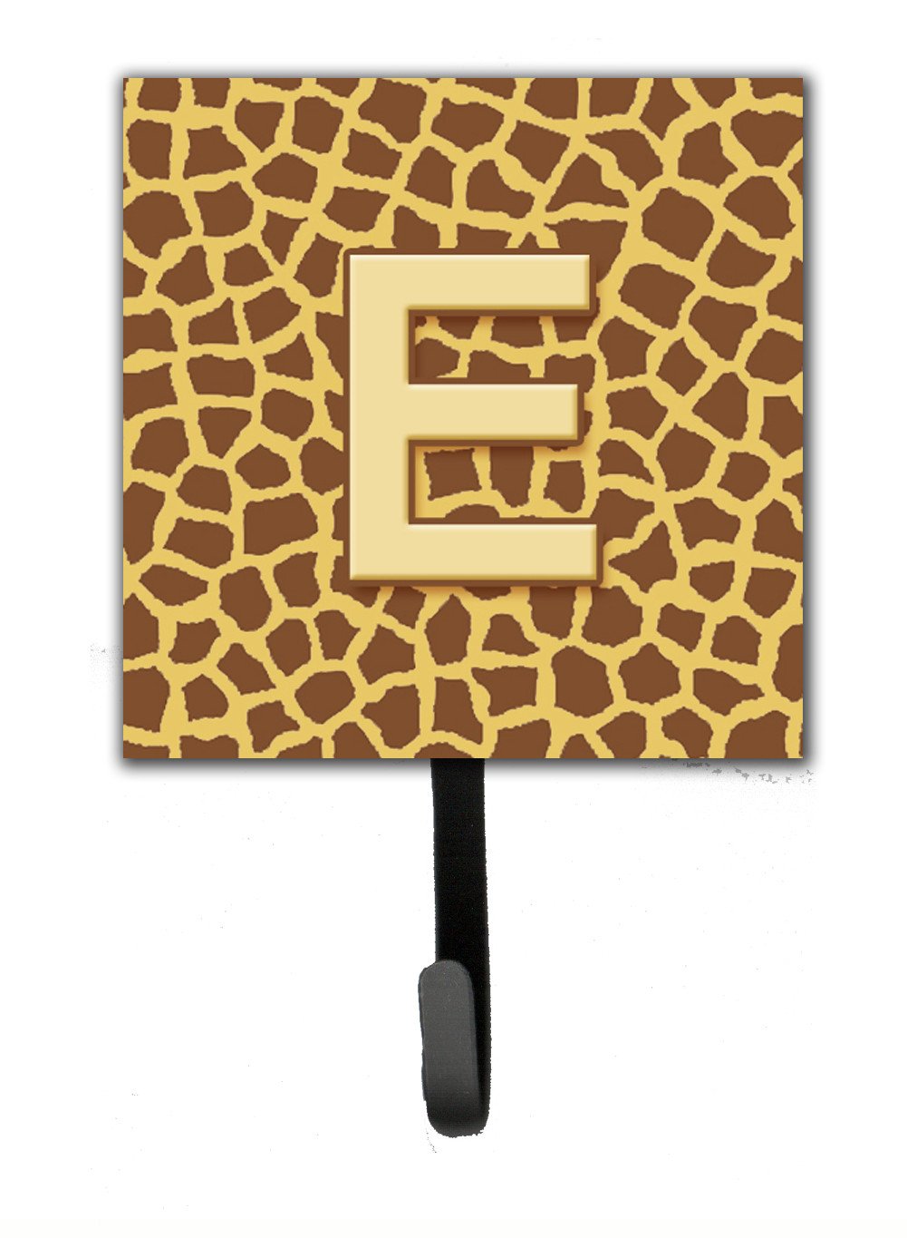 Letter E Initial Monogram - Giraffe Leash Holder or Key Hook by Caroline's Treasures