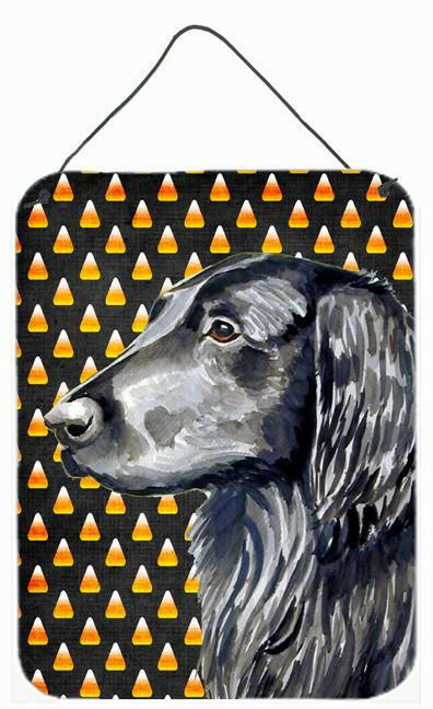 Flat Coated Retriever Candy Corn Halloween Portrait Wall or Door Hanging Prints by Caroline's Treasures