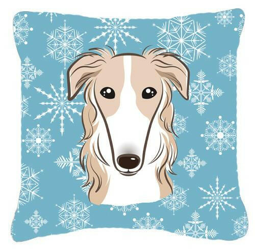 Snowflake Borzoi Fabric Decorative Pillow BB1662PW1414 - the-store.com