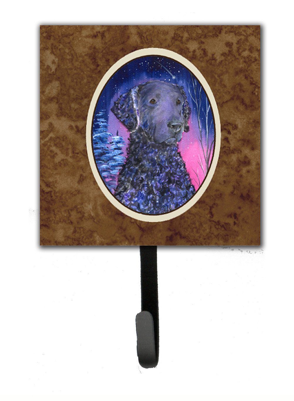 Starry Night Curly Coated Retriever Leash Holder or Key Hook by Caroline&#39;s Treasures