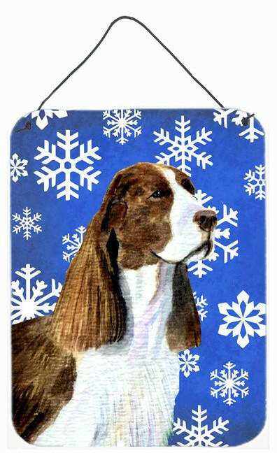 Springer Spaniel Winter Snowflakes Holiday Wall or Door Hanging Prints by Caroline's Treasures