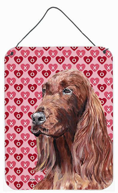 Irish Setter Valentine's Love Aluminium Metal Wall or Door Hanging Prints by Caroline's Treasures