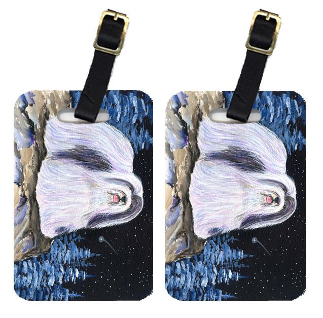 Starry Night Havanese Luggage Tags Pair of 2 by Caroline's Treasures