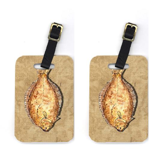 Pair of Flounder Luggage Tags by Caroline's Treasures