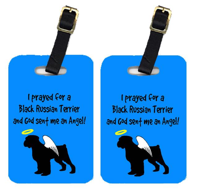 Pair of 2 Black Russian Terrier Luggage Tags by Caroline&#39;s Treasures