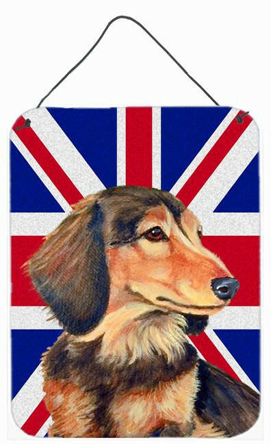 Dachshund with English Union Jack British Flag Wall or Door Hanging Prints LH9502DS1216 by Caroline&#39;s Treasures