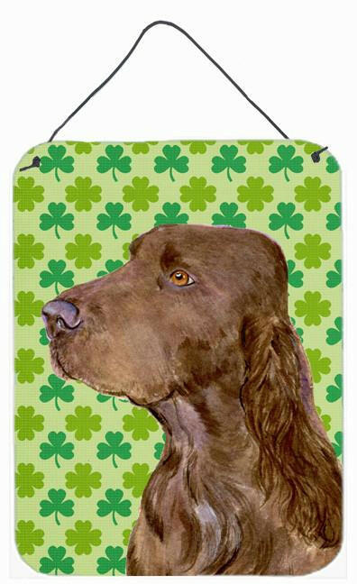 Field Spaniel St. Patrick&#39;s Day Shamrock Portrait Wall or Door Hanging Prints by Caroline&#39;s Treasures