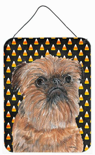 Brussels Griffon Halloween Candy Corn Wall or Door Hanging Prints by Caroline's Treasures