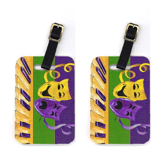 Pair of 2 Mardi Gras Luggage Tags by Caroline's Treasures